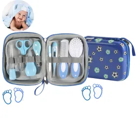 9 PCS Baby Grooming Baby NAI Kit, MKNZOME Protable Baby Nursery Health Care Set Include Baby Comb, Baby Brush, Clipper Cleaner, Baby Scissors etc for Baby Girl & Boy Gifts Newborn Gift Set #1
