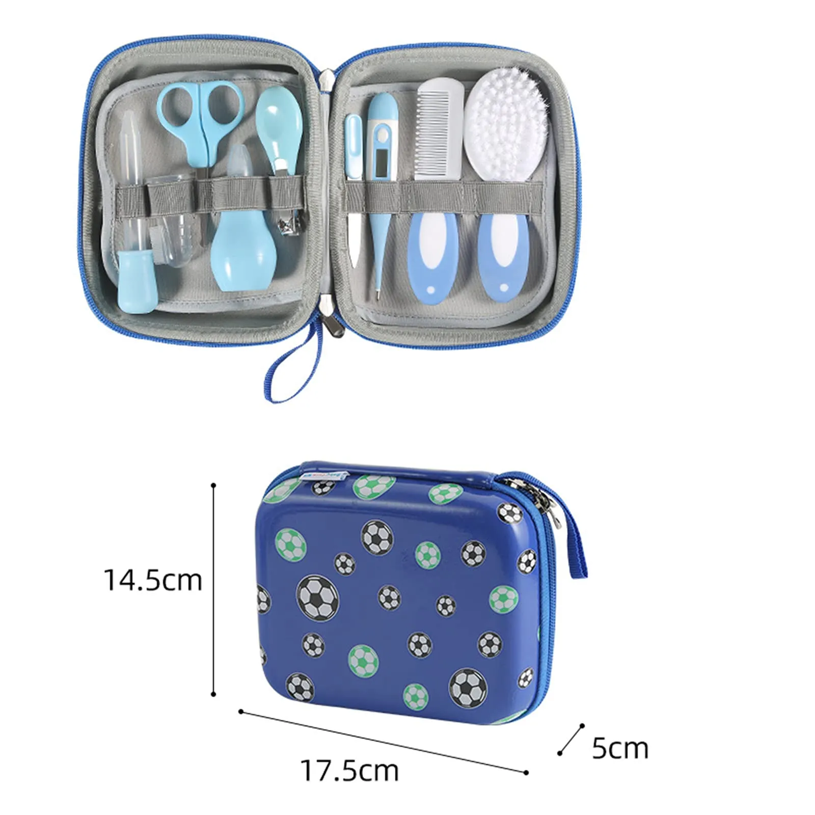 9 PCS Baby Grooming Baby NAI Kit, MKNZOME Protable Baby Nursery Health Care Set Include Baby Comb, Baby Brush, Clipper Cleaner, Baby Scissors etc for Baby Girl & Boy Gifts Newborn Gift Set #1