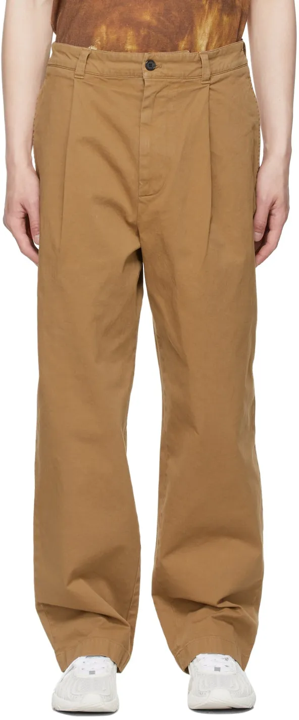 Acne Studios Tan Wide-Leg Trousers