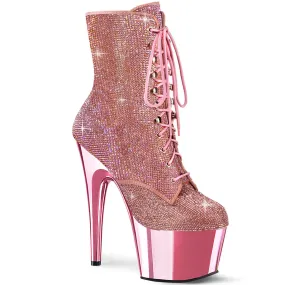 ADORE-1020CHRS Pleaser Baby Pink Chrome Sexy Platform Shoes (Pole Dancing Heels)