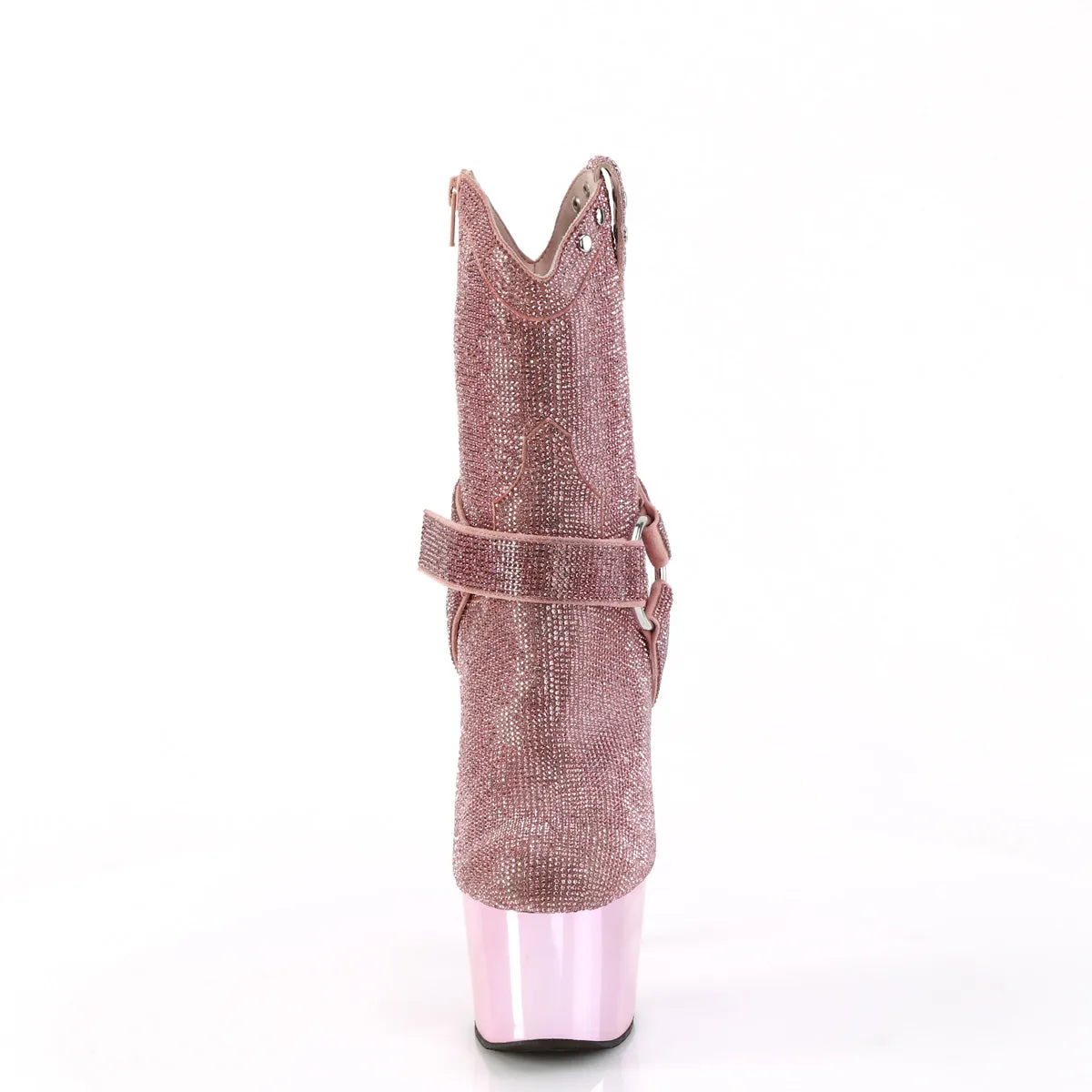 ADORE-1029CHRS Pleaser Baby Pink Chrome Sexy Platform Shoes (Pole Dancing Heels)