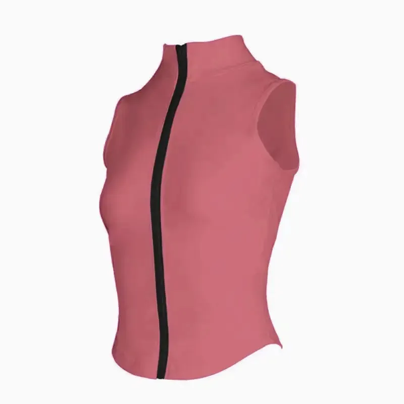 Aiithuug Athletic Zip Up Sweat Vest Jacket Sleeveless Top