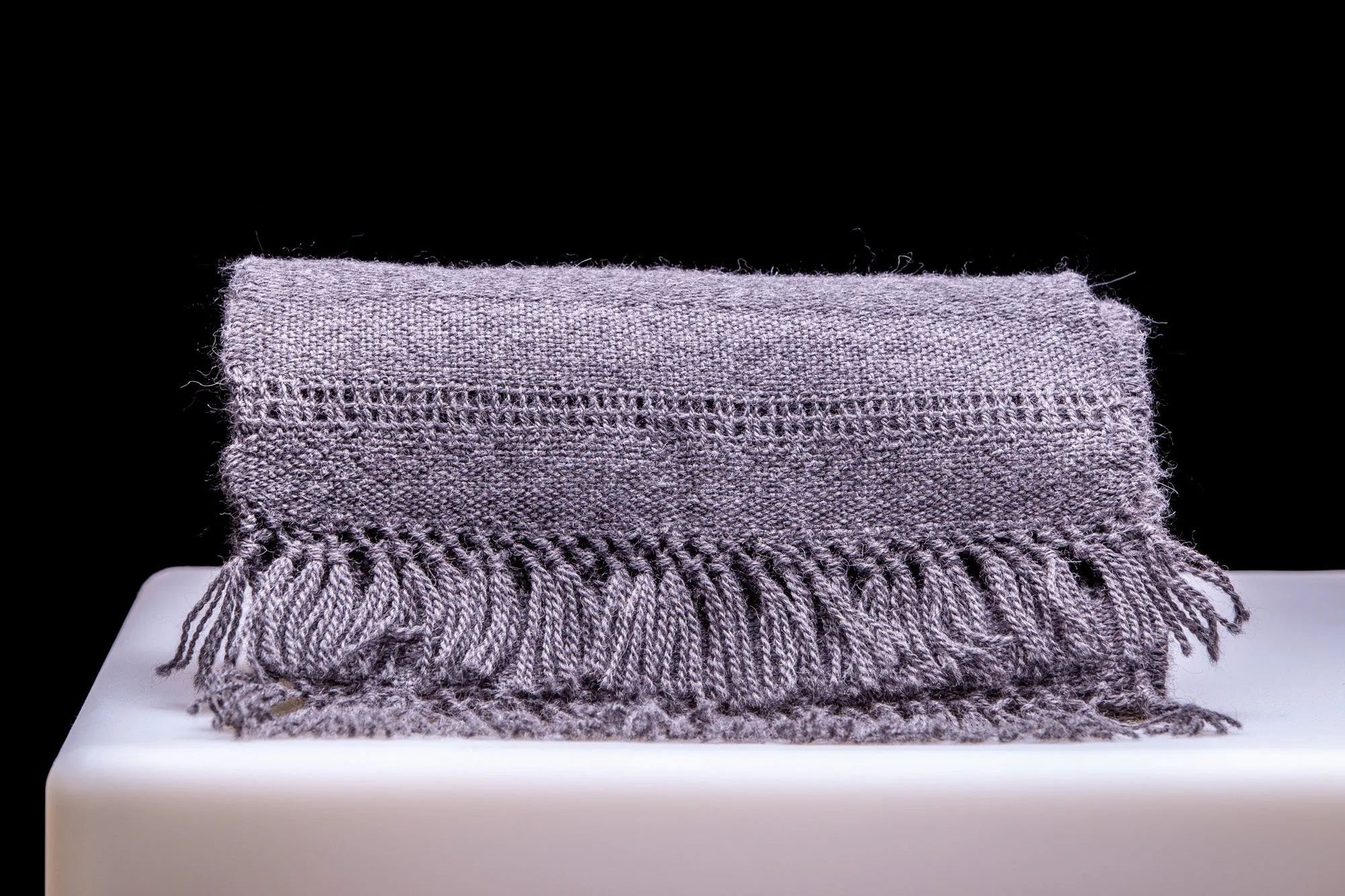 Alpaca Scarf - Natural Grey