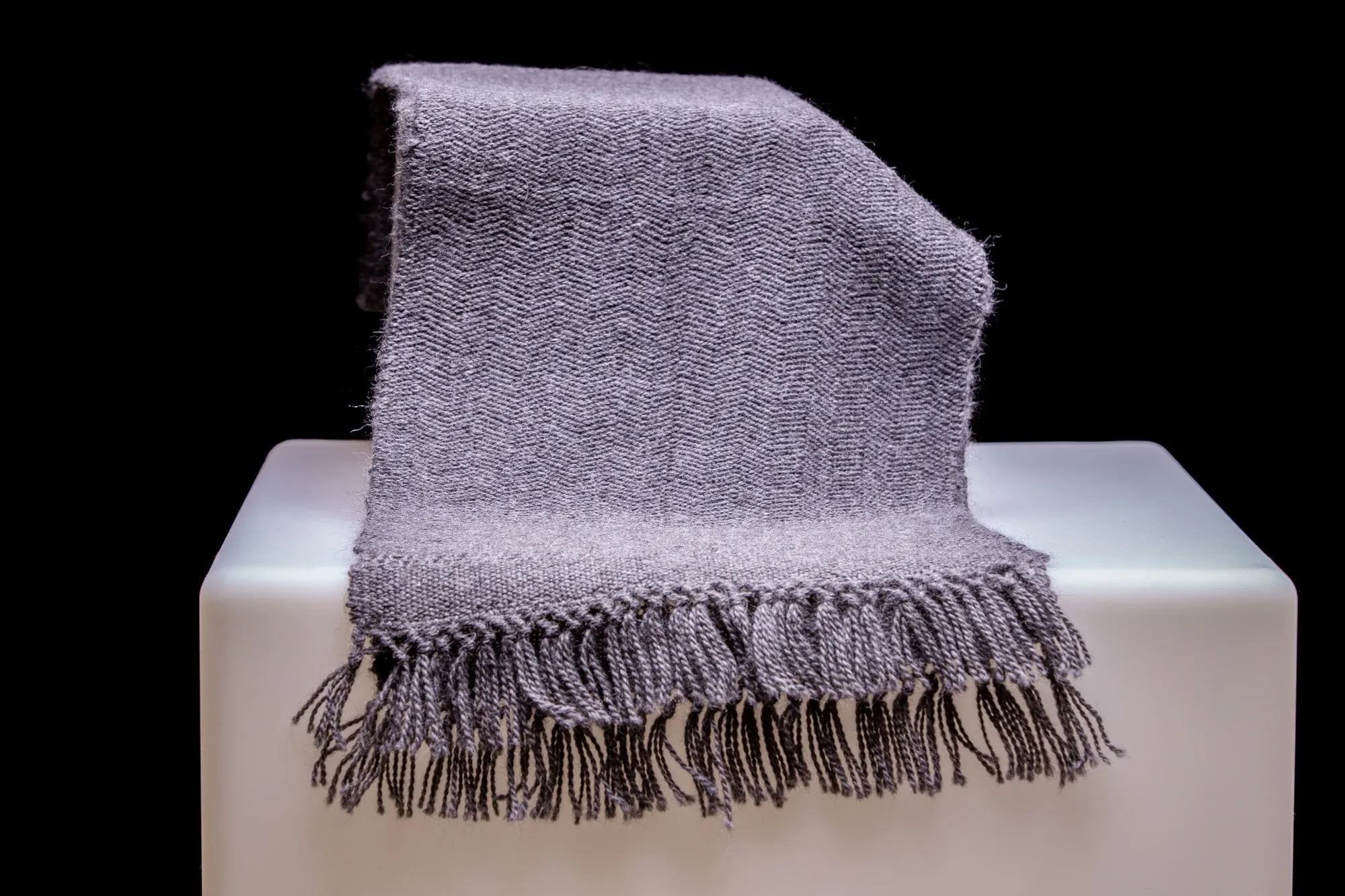 Alpaca Scarf - Natural Grey