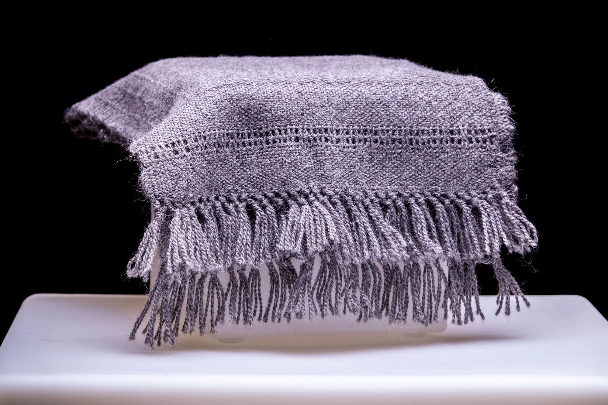 Alpaca Scarf - Natural Grey
