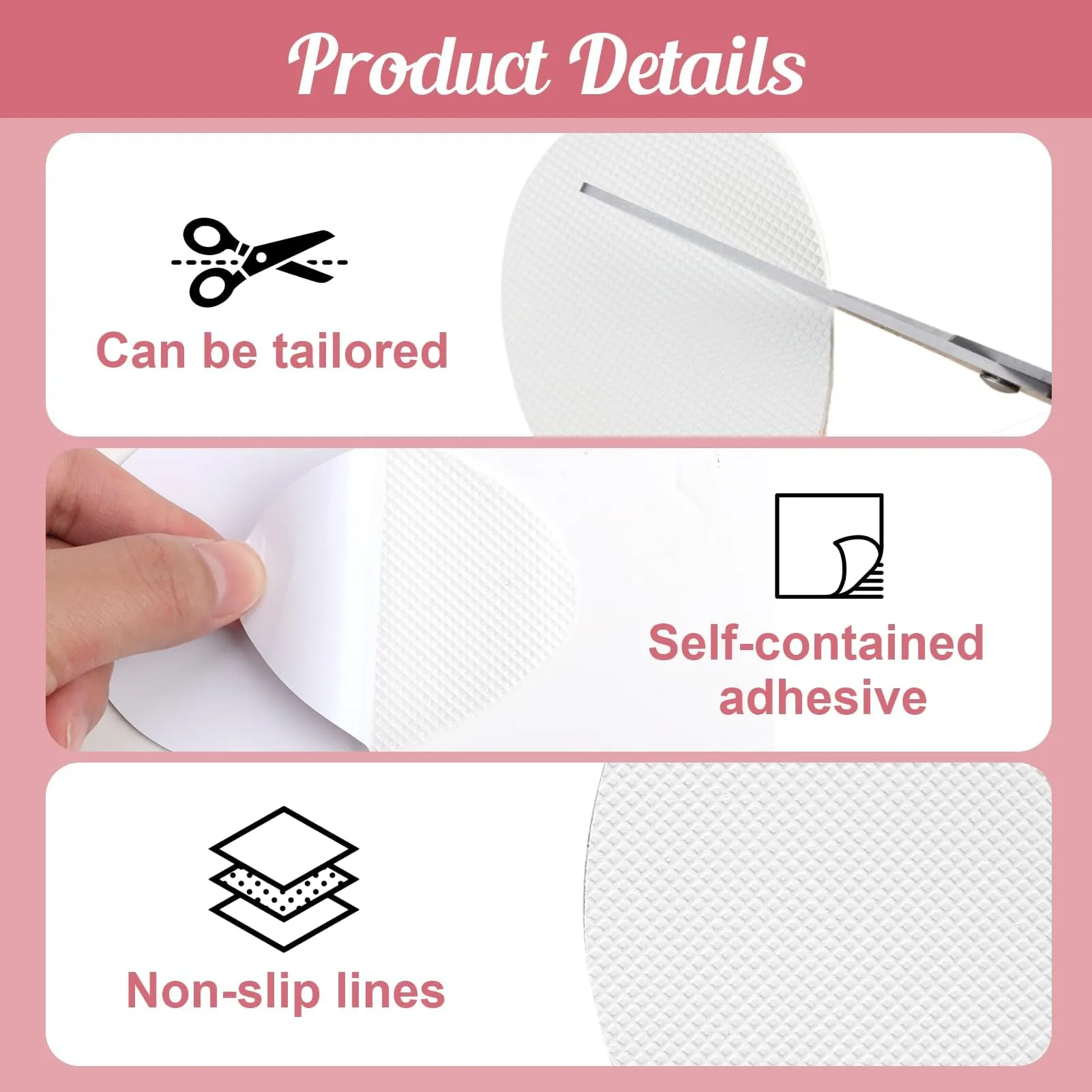 Anti-slip sole pads, non-slip sole stickers, self-adhesive sole pads for a secure grip on smooth floors - effective solution for safe walking, pack of 12, translucent