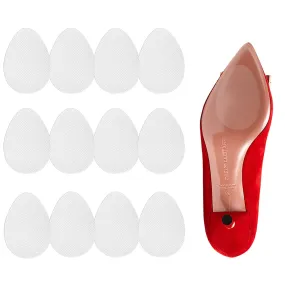 Anti-slip sole pads, non-slip sole stickers, self-adhesive sole pads for a secure grip on smooth floors - effective solution for safe walking, pack of 12, translucent
