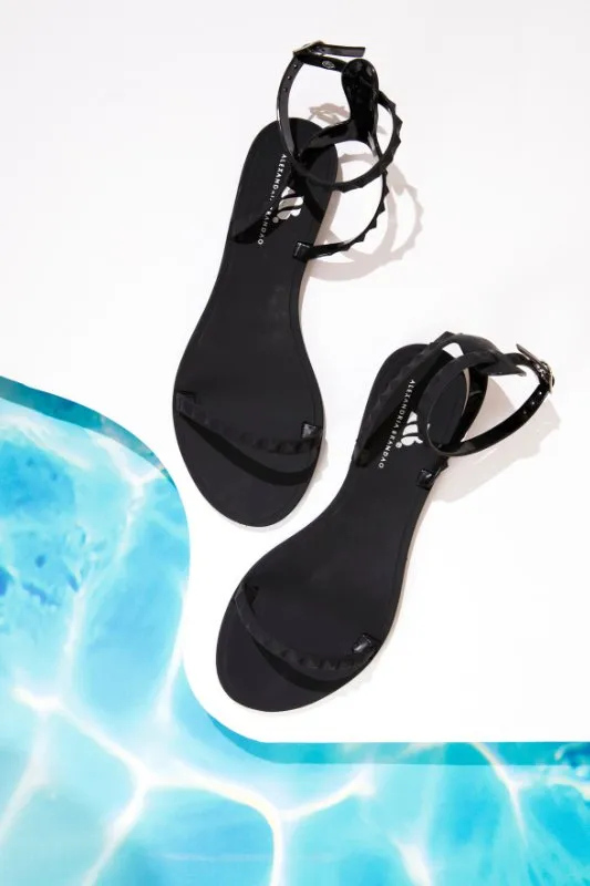 Aria Matte Black Jelly Sandals