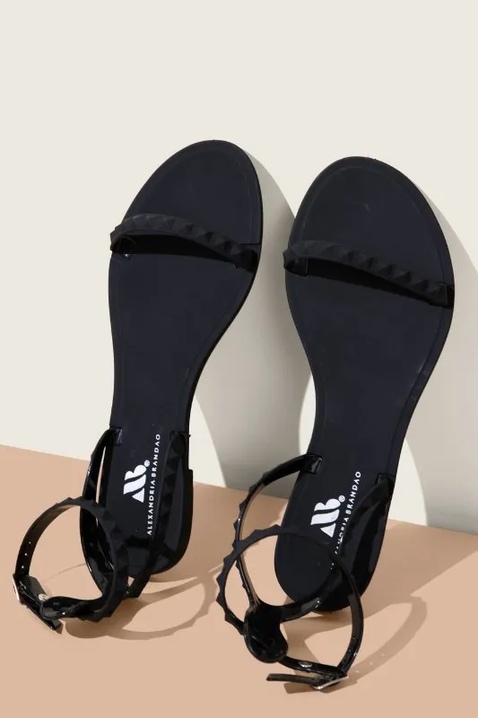 Aria Matte Black Jelly Sandals