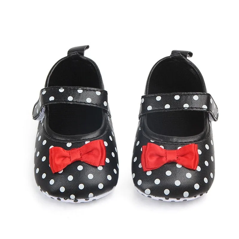 Baby Girl Anti-slip Polka Dot First Walkers/Shoes