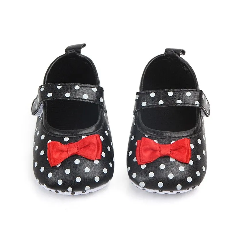 Baby Girl Anti-slip Polka Dot First Walkers/Shoes
