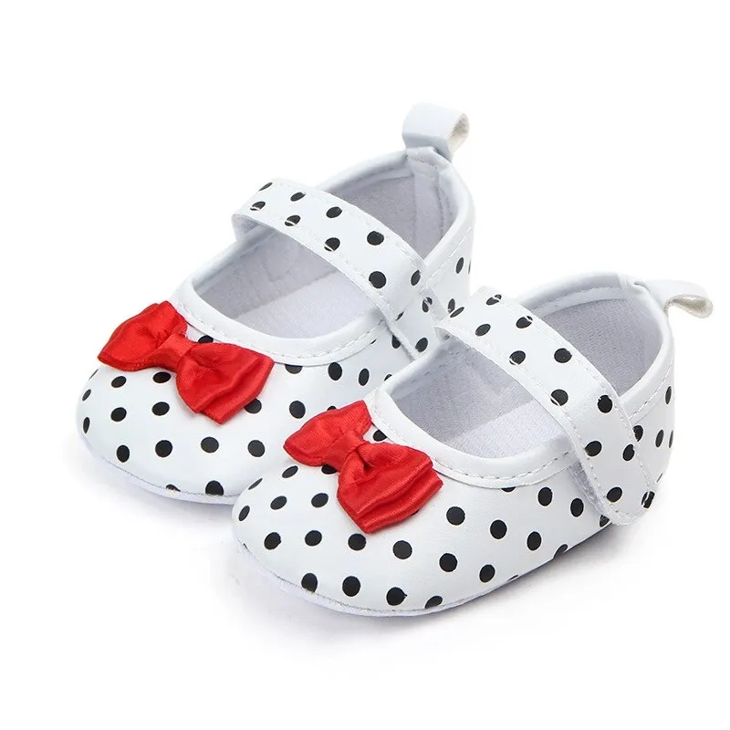 Baby Girl Anti-slip Polka Dot First Walkers/Shoes