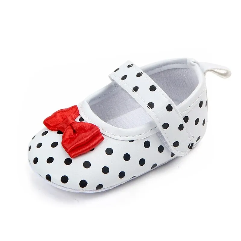 Baby Girl Anti-slip Polka Dot First Walkers/Shoes