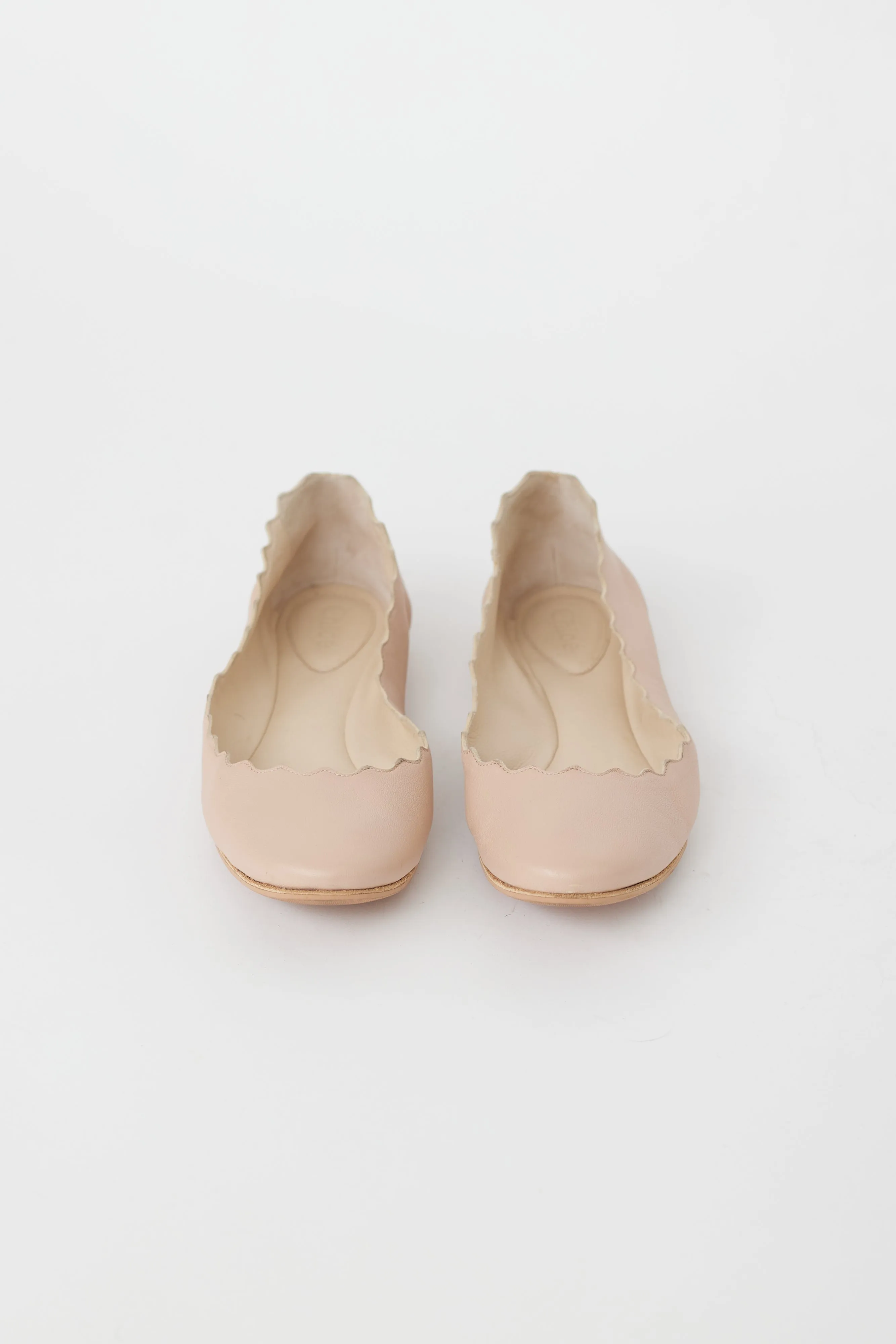 Beige Leather Lauren Ballet Flat