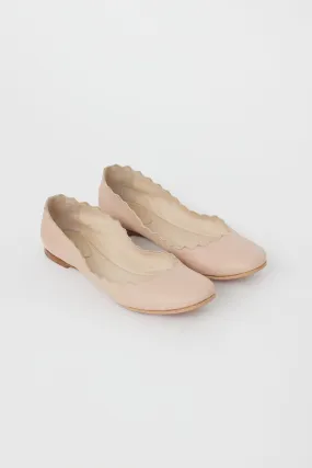 Beige Leather Lauren Ballet Flat