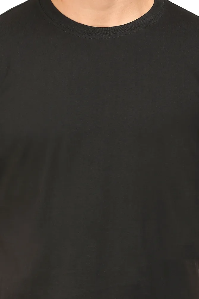 Black and Red Plain T-shirts Combo for Men