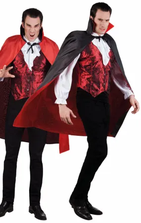 Black and Red Reversible Cape 120cm