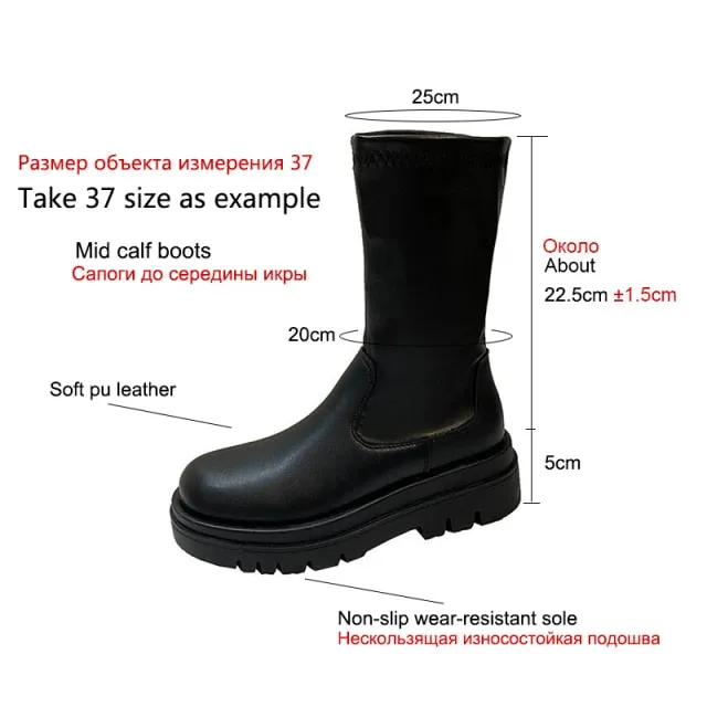 Black flat Over The Knee Boots Women shoes Platform Thigh High Boots Winter Shoes Long Boots Women Thick Sole Botas Mujer
