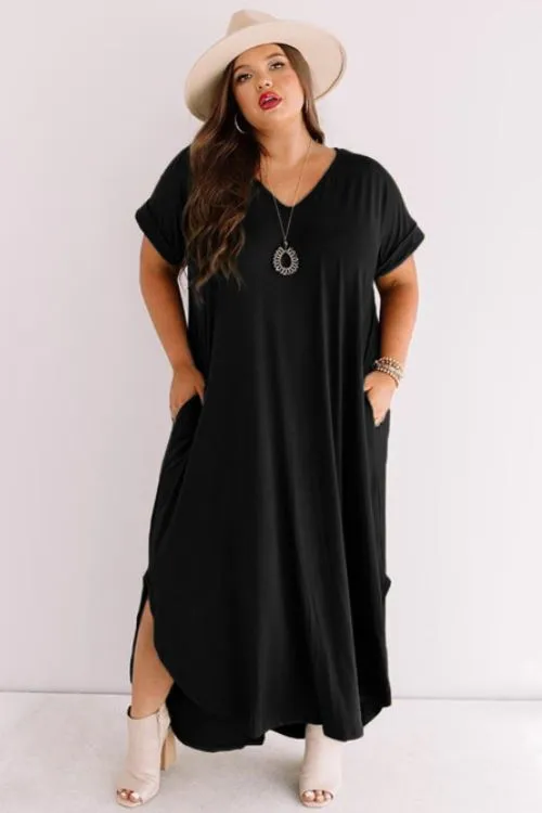 Black Plus Size Maxi Dress