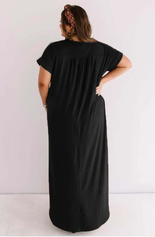 Black Plus Size Maxi Dress