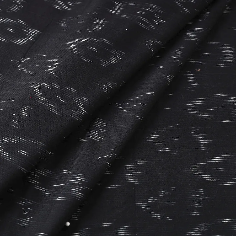 Black/White Pawprint Ikat, Cotton Handloom from India, By the Yard  #TK-35