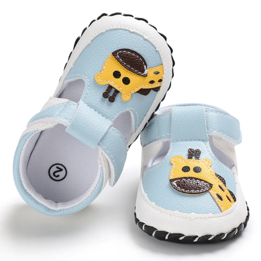 Brand New Newborn Baby Girl Boy Soft Sole Leather Crib Shoes Antislip Sneaker Prewalker Cartoon Animals First Walkers.