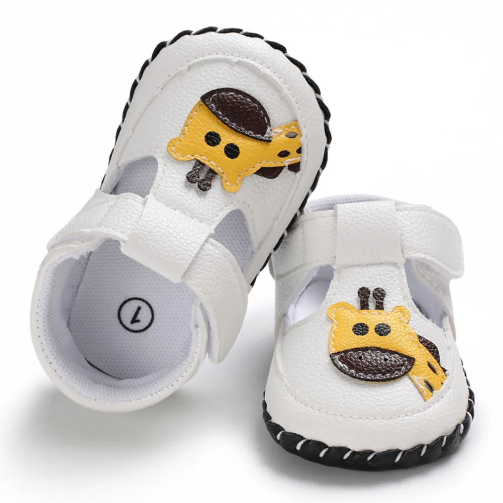 Brand New Newborn Baby Girl Boy Soft Sole Leather Crib Shoes Antislip Sneaker Prewalker Cartoon Animals First Walkers.
