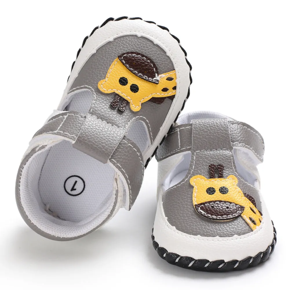 Brand New Newborn Baby Girl Boy Soft Sole Leather Crib Shoes Antislip Sneaker Prewalker Cartoon Animals First Walkers.