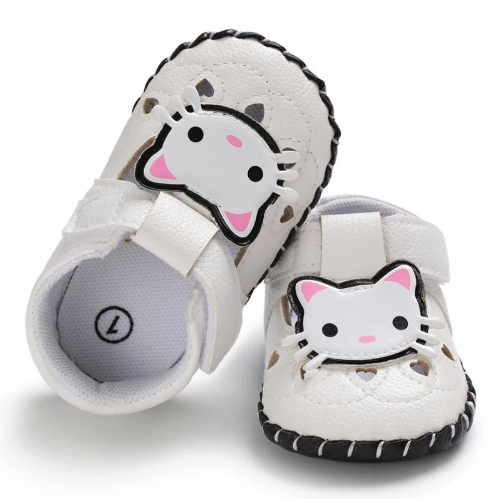 Brand New Newborn Baby Girl Boy Soft Sole Leather Crib Shoes Antislip Sneaker Prewalker Cartoon Animals First Walkers.