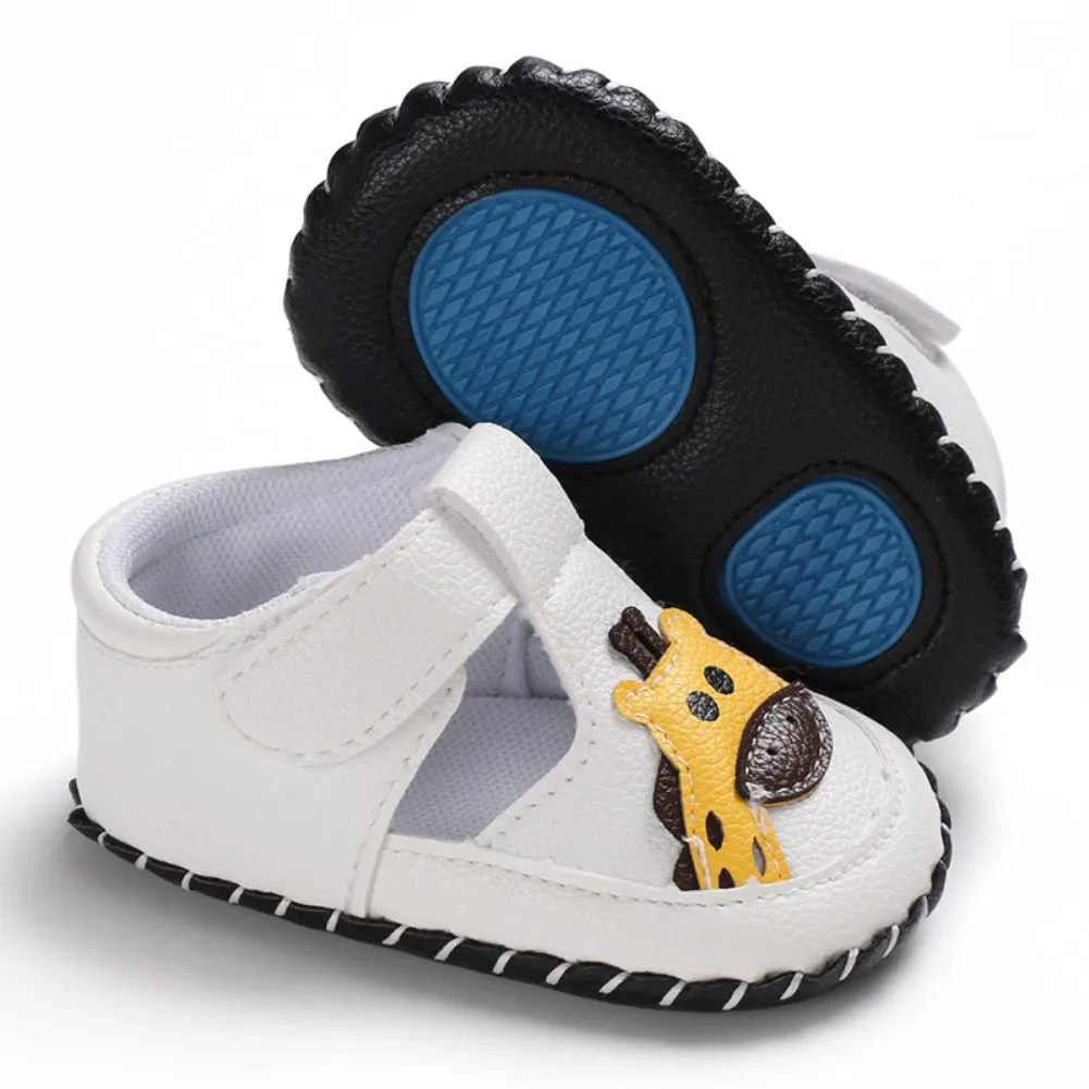 Brand New Newborn Baby Girl Boy Soft Sole Leather Crib Shoes Antislip Sneaker Prewalker Cartoon Animals First Walkers.