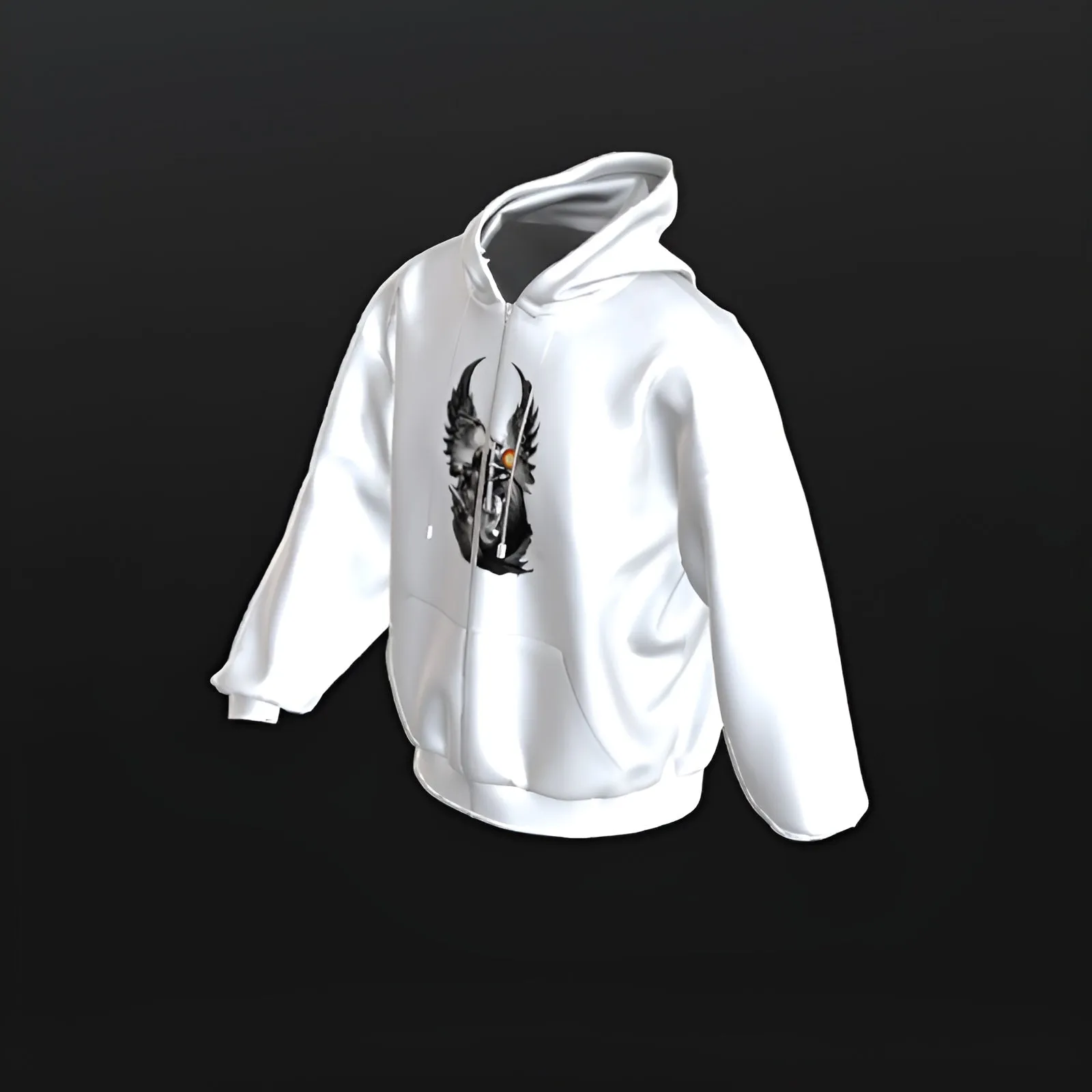 Bundle of 2 Men's Winter Zipper Hoodies – Black & White with Unique Graphic Prints | AUA&CO