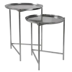 Burnett Nickel Nesting Tables, S/2