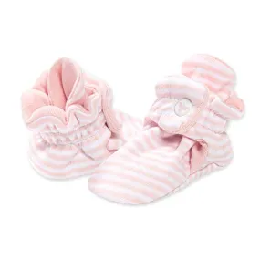 Burt's Bees Baby Baby Gender Neutral Color for Ages 0 to 9 Months Old Slipper Sock, Blossom Stripe, 3 Unisex Infant