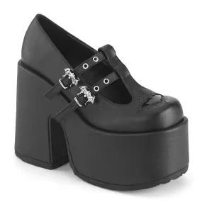 CAMEL-55 DemoniaCult Black Vegan Leather Sexy Women's Heels & Platform Shoes (Alternative Footwear)
