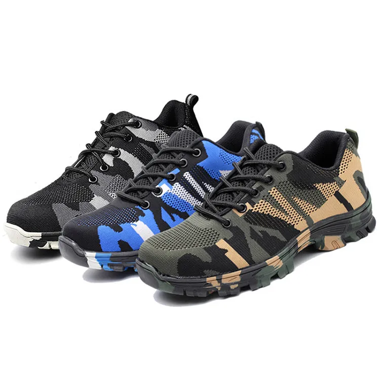 Camouflage Steel Toe Safety Work Shoes