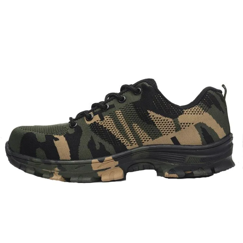 Camouflage Steel Toe Safety Work Shoes