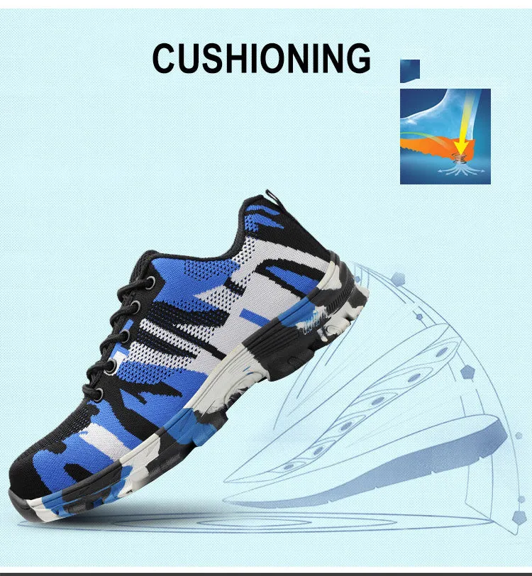 Camouflage Steel Toe Safety Work Shoes