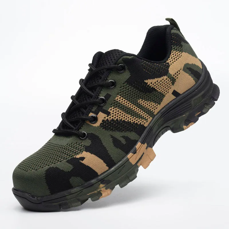 Camouflage Steel Toe Safety Work Shoes