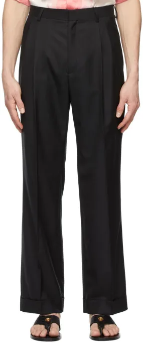 Casablanca Black Pleated Rio Trousers