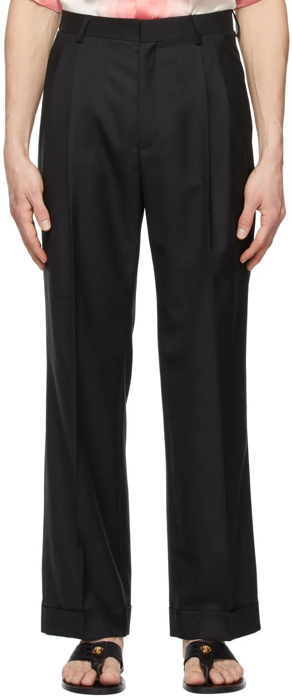 Casablanca Black Pleated Rio Trousers