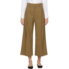 ChloÃ© Brown Virgin Wool Wide-Leg Trousers