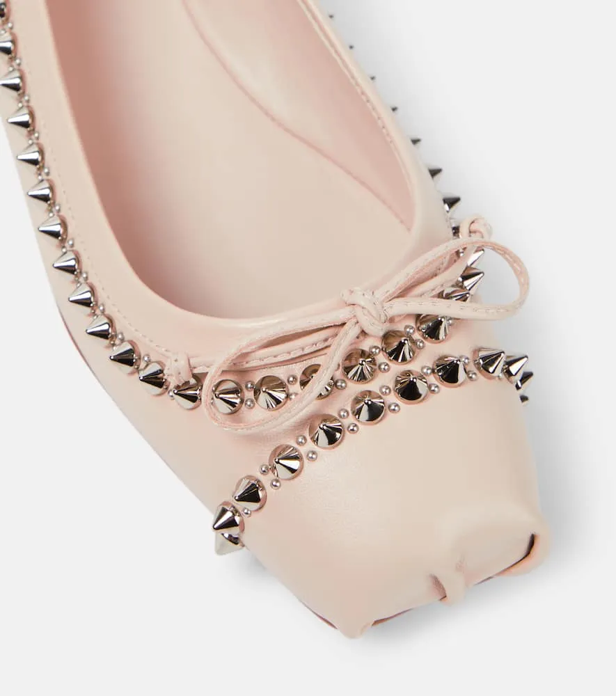 Christian Louboutin Mamadrague Spikes leather ballet flats