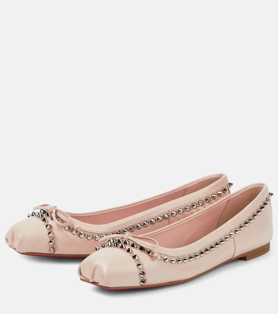 Christian Louboutin Mamadrague Spikes leather ballet flats