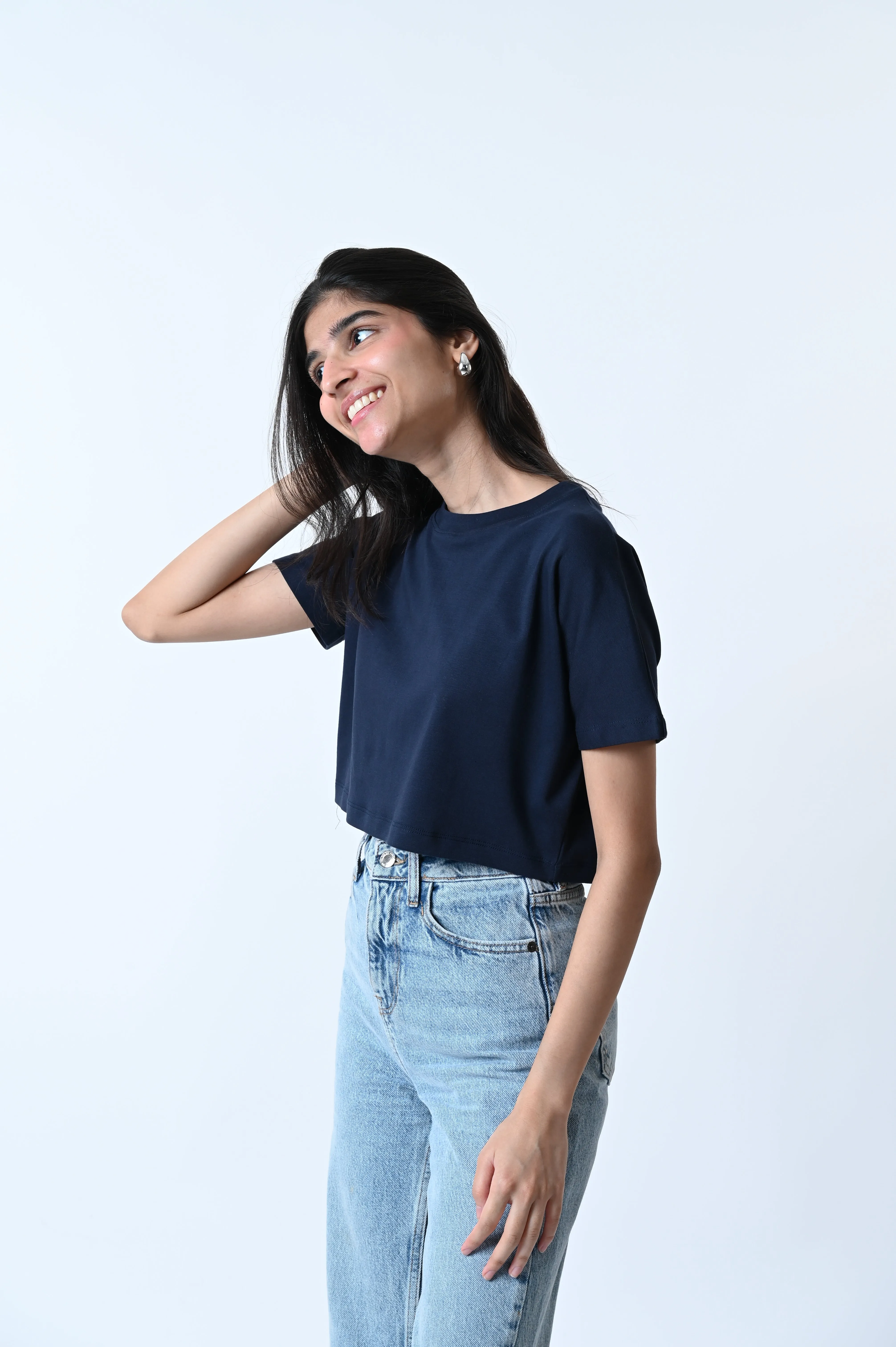 Comfort Crop Tee Wine