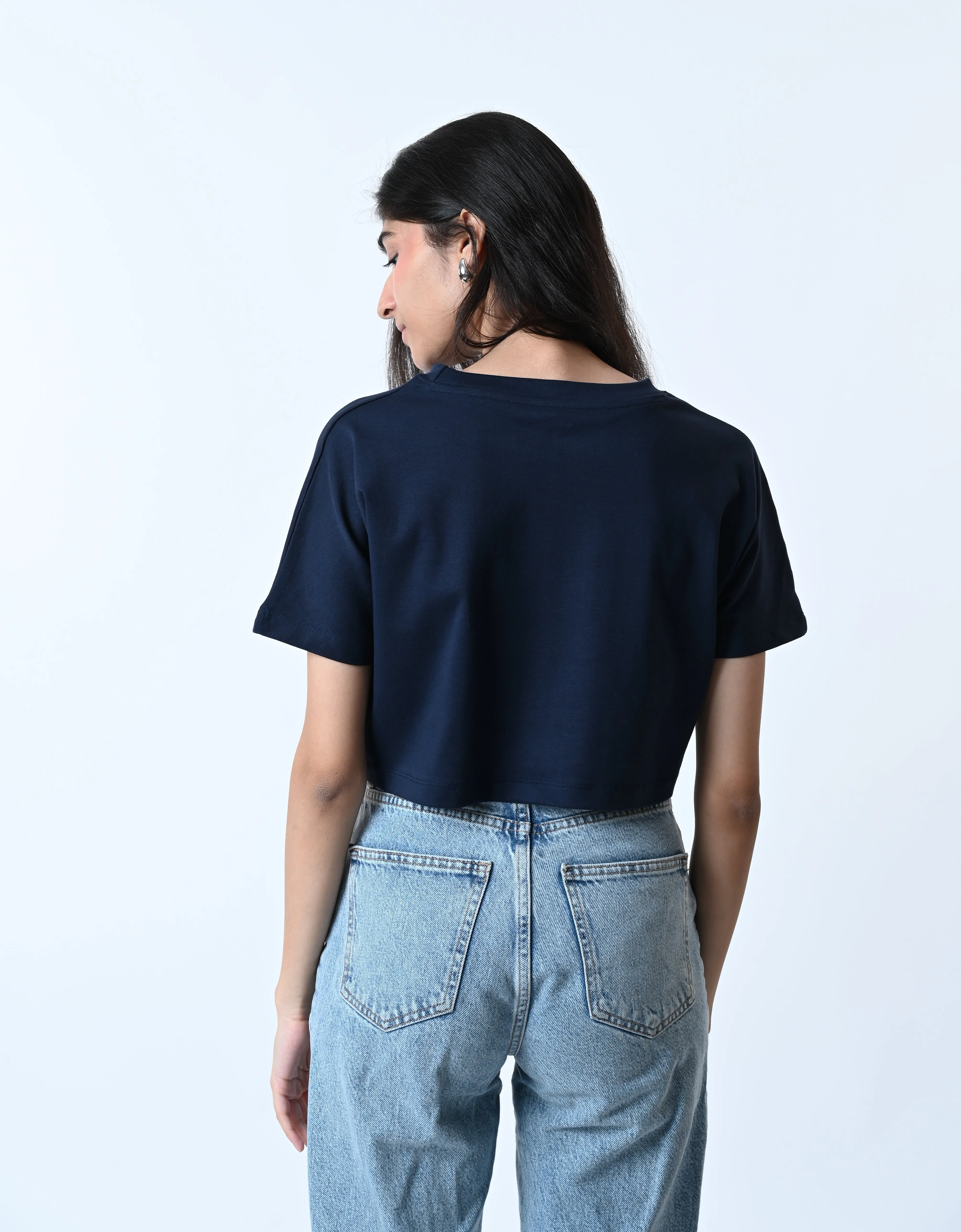 Comfort Crop Tee Wine
