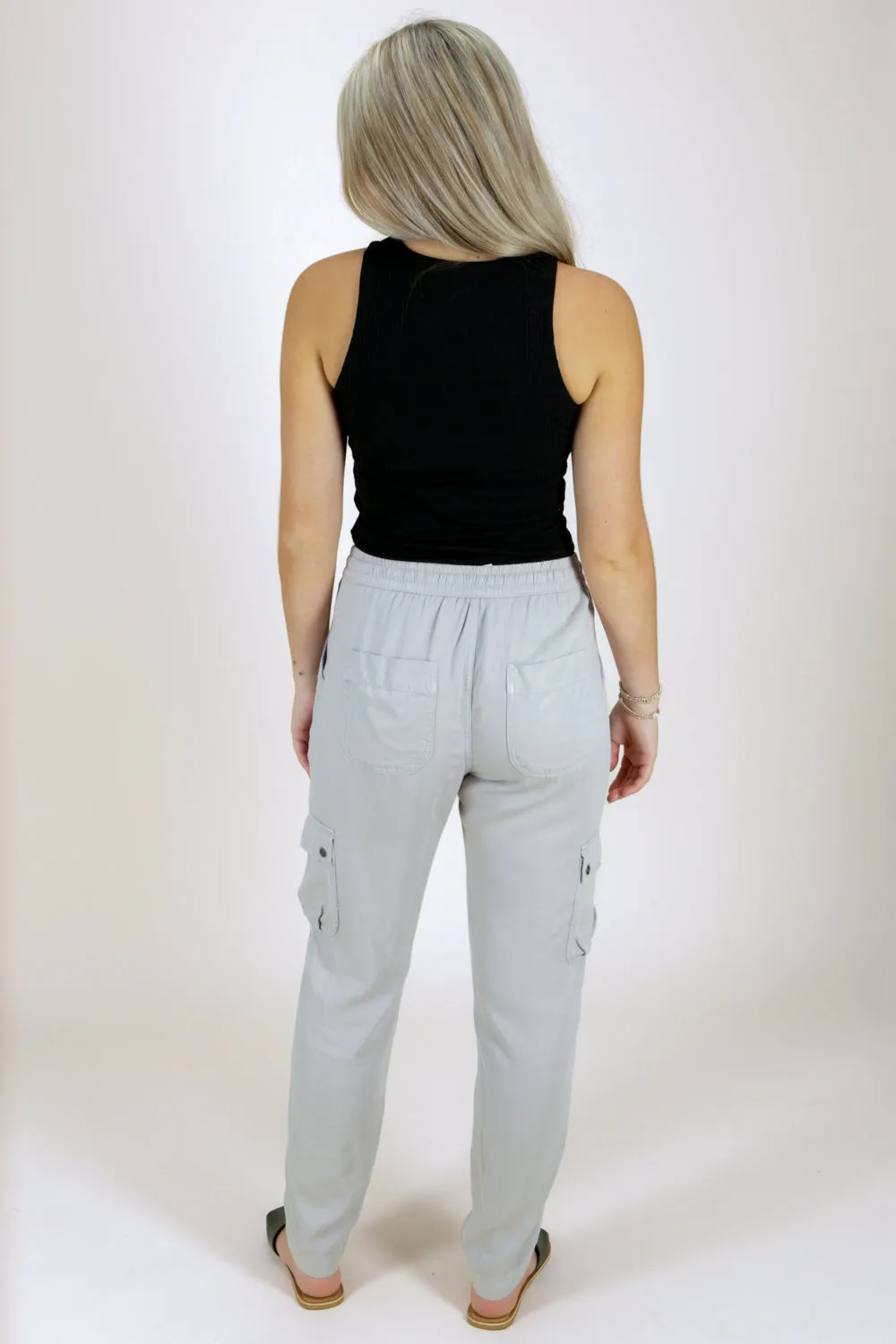 Comfortable Days Cargo Utility Pants - Lt. Gray
