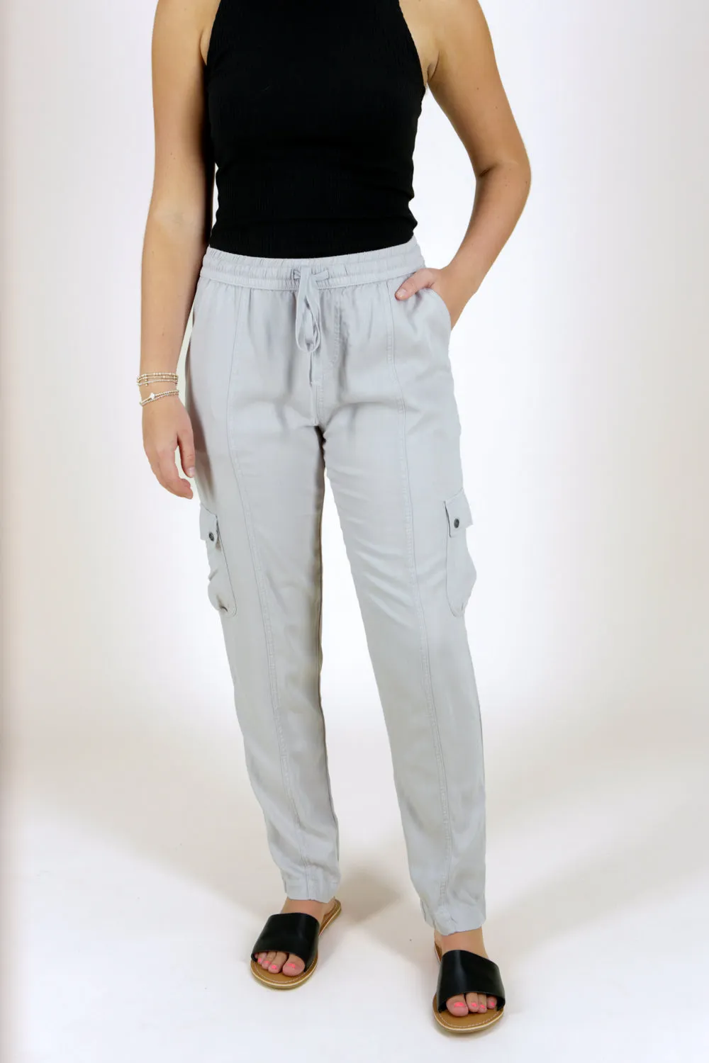 Comfortable Days Cargo Utility Pants - Lt. Gray
