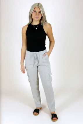 Comfortable Days Cargo Utility Pants - Lt. Gray