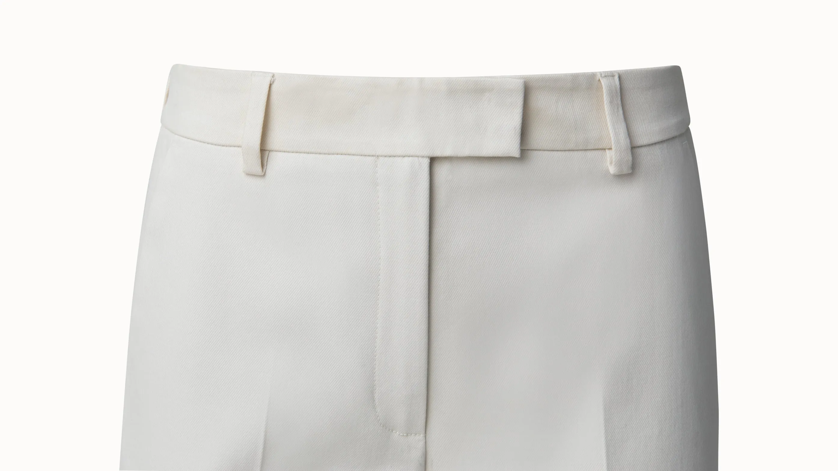 Cropped Wide Cotton Silk Double-Face Pants