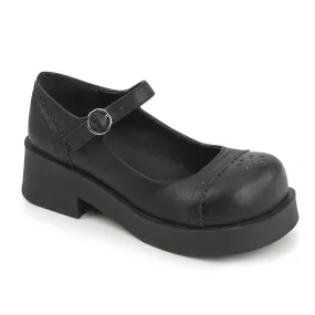 CRUX-07 DemoniaCult Black Vegan Leather Sexy Women's Heels & Platform Shoes (Alternative Footwear)